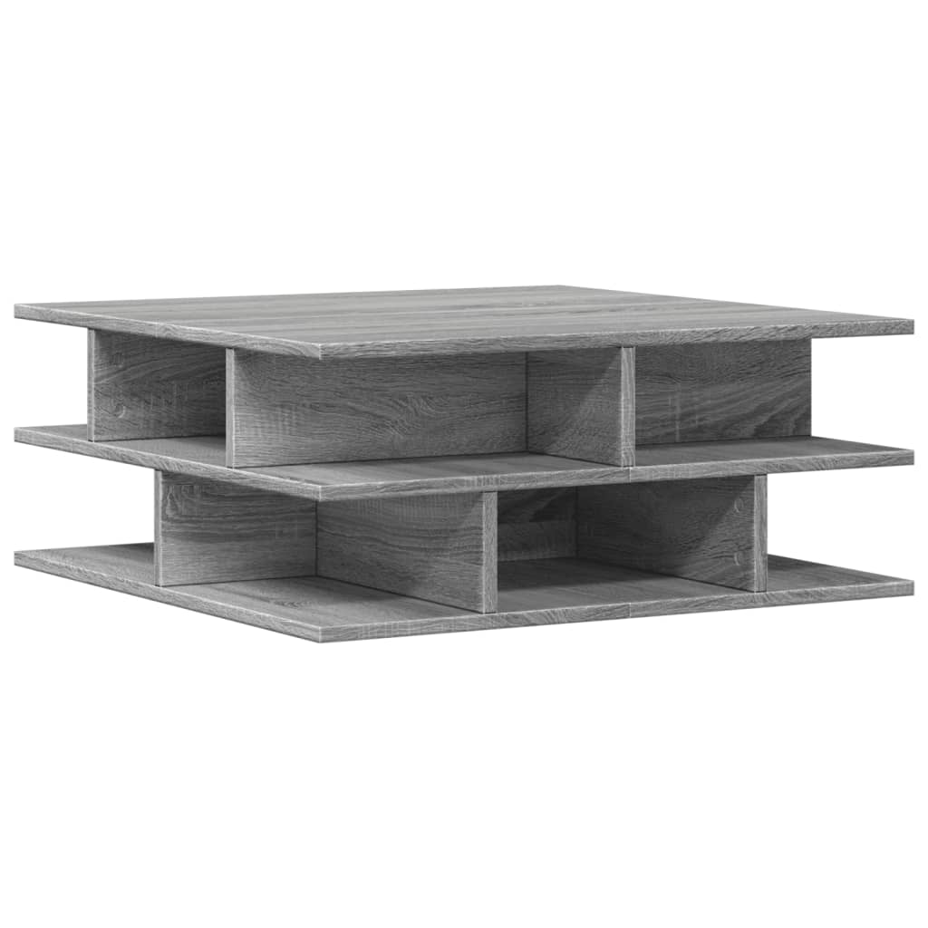 sofabord 70x70x29 cm konstrueret træ grå sonoma-eg