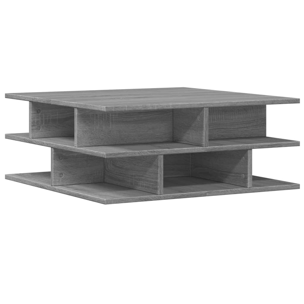 sofabord 70x70x29 cm konstrueret træ grå sonoma-eg