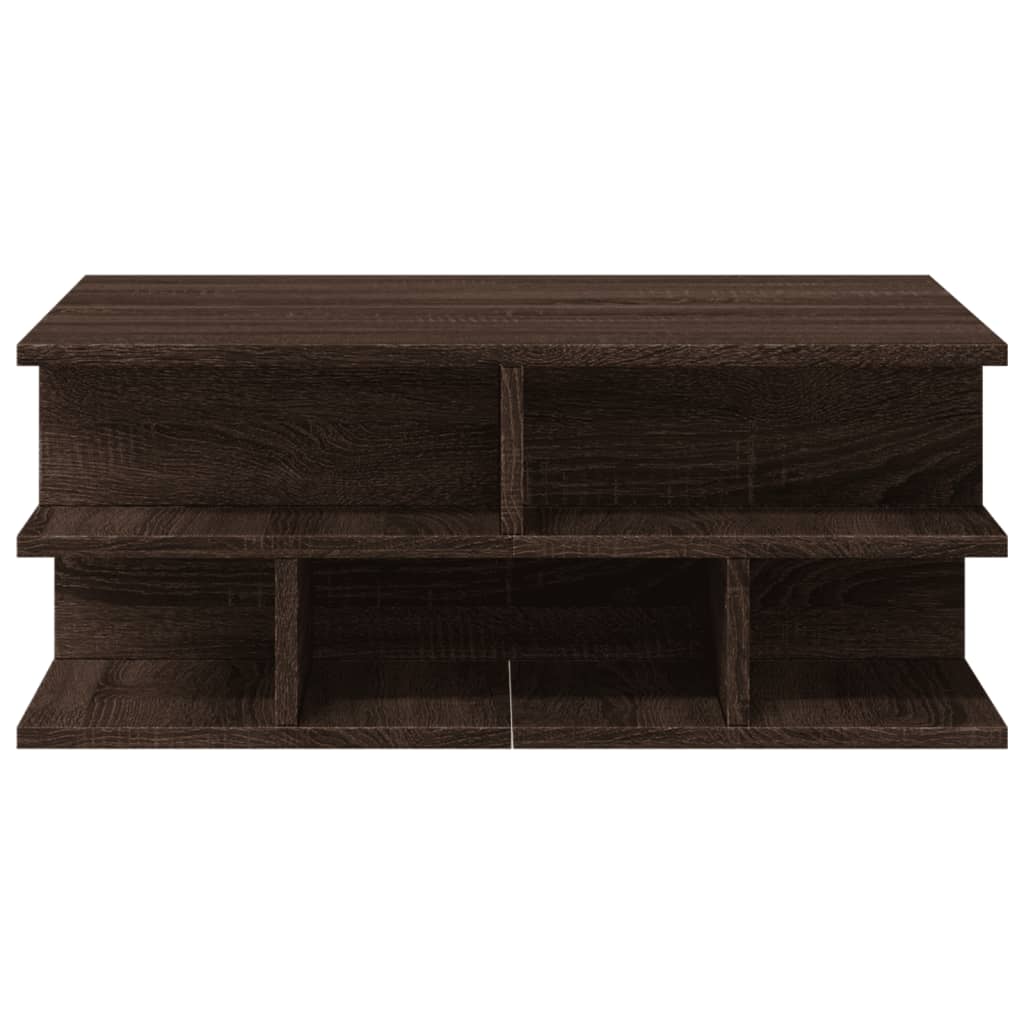 sofabord 70x70x29 cm konstrueret træ brun egetræsfarve