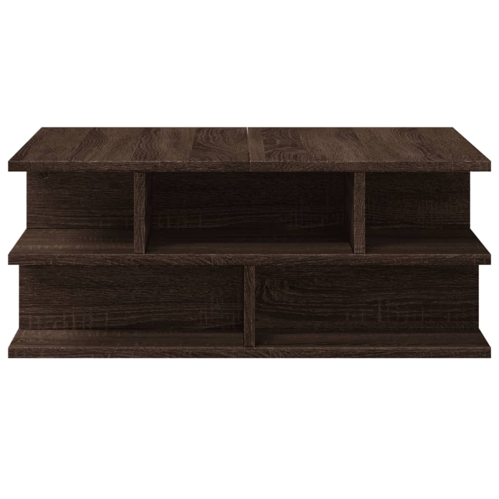 sofabord 70x70x29 cm konstrueret træ brun egetræsfarve