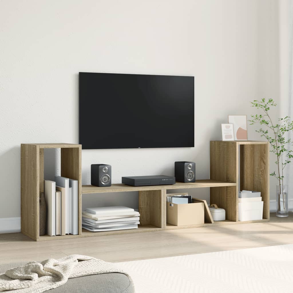 tv-borde 2 stk. 75x30x50 cm konstrueret træ sonoma-eg