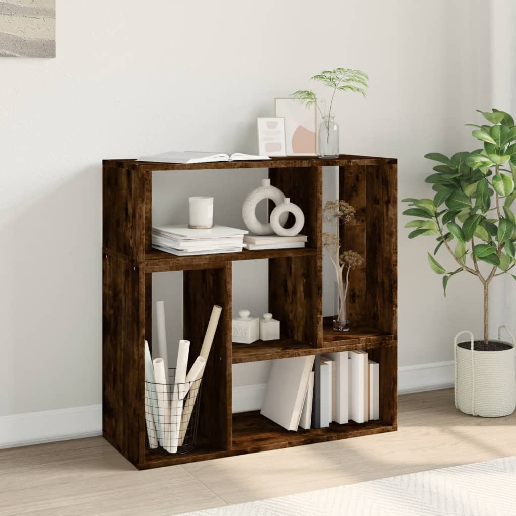 tv-borde 2 stk. 75x30x50 cm konstrueret træ røget egetræsfarve