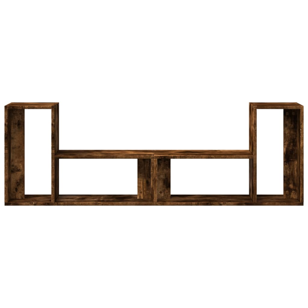 tv-borde 2 stk. 75x30x50 cm konstrueret træ røget egetræsfarve