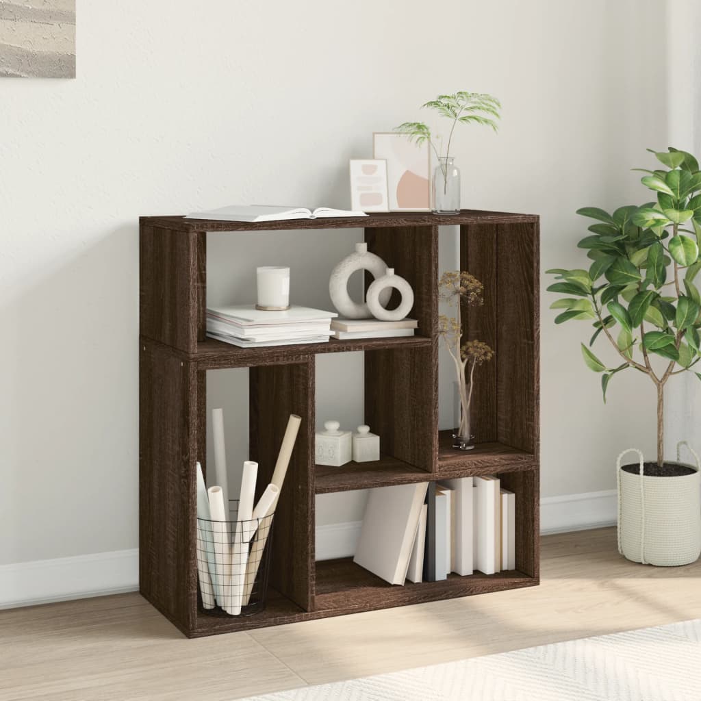 tv-borde 2 stk. 75x30x50 cm konstrueret træ brun egetræsfarve