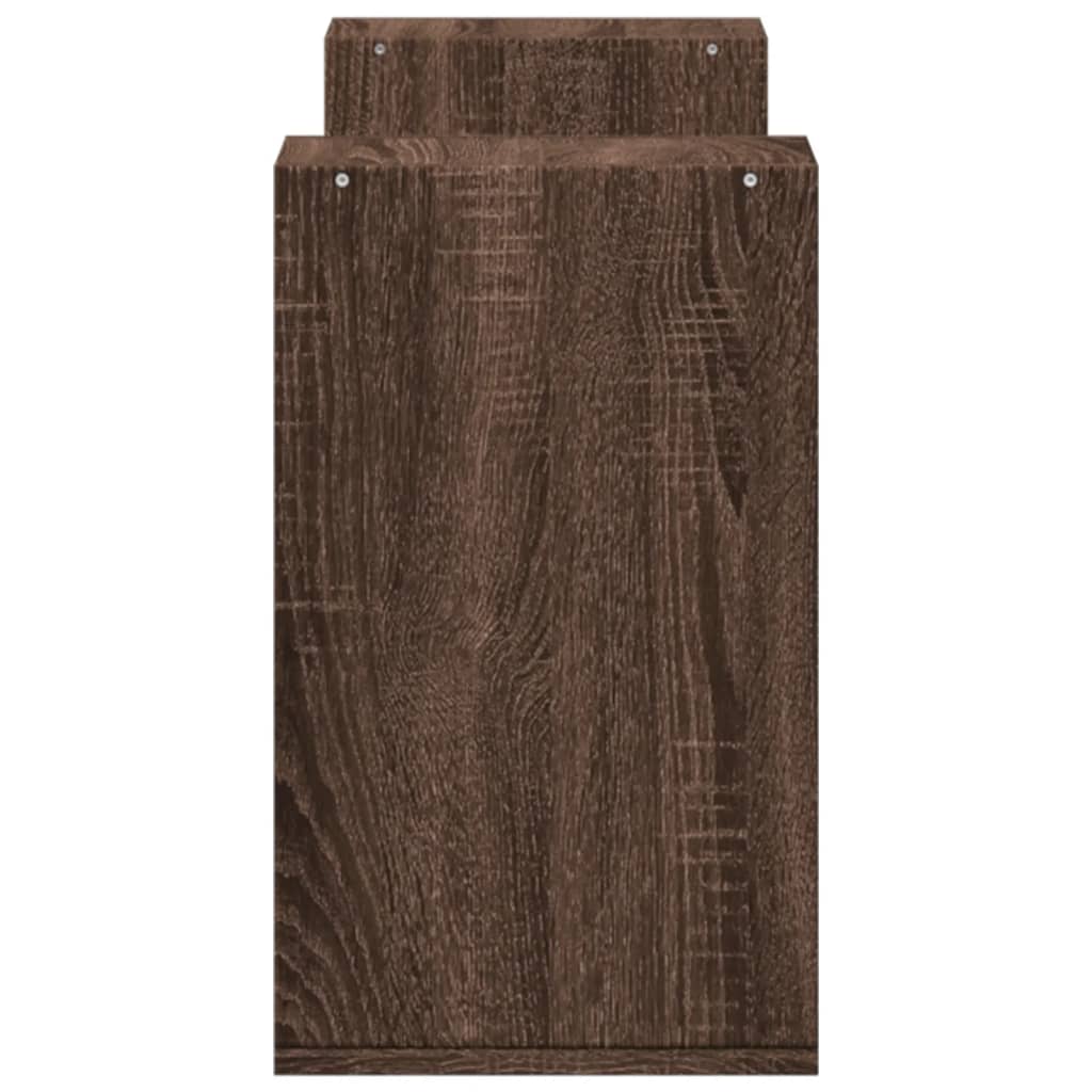 tv-borde 2 stk. 75x30x50 cm konstrueret træ brun egetræsfarve
