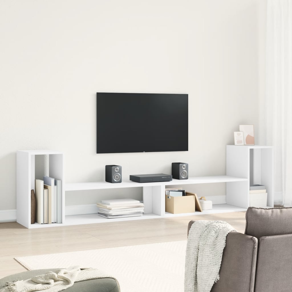 tv-borde 2 stk. 100x30x50 cm konstrueret træ hvid