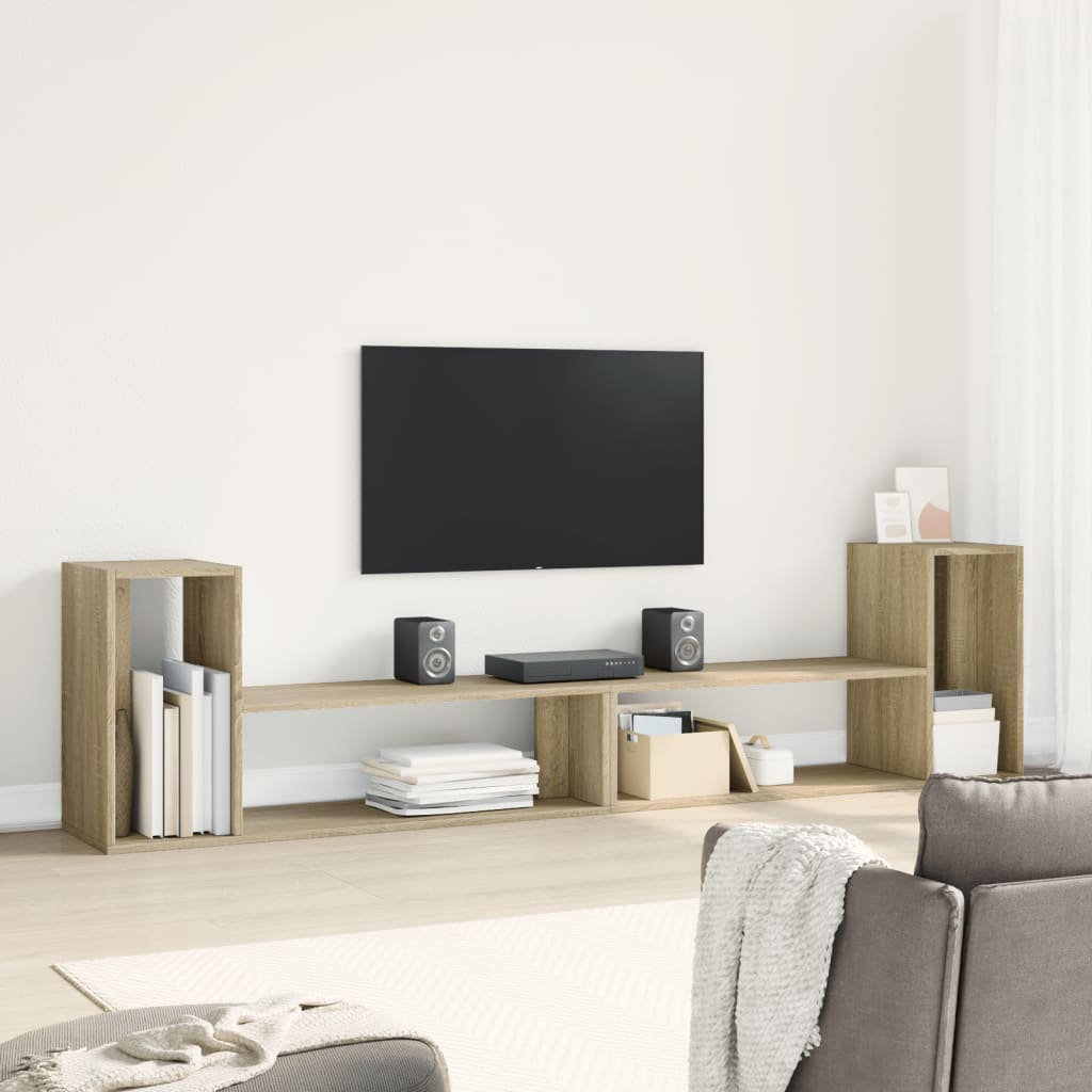 tv-borde 2 stk. 100x30x50 cm konstrueret træ sonoma-eg