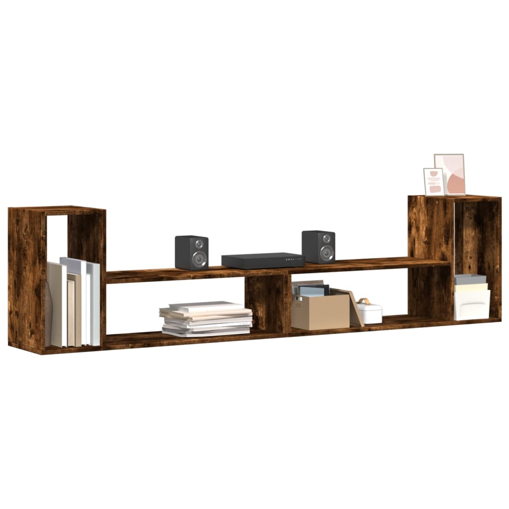 tv-borde 2 stk. 100x30x30 cm konstrueret træ røget egetræsfarve