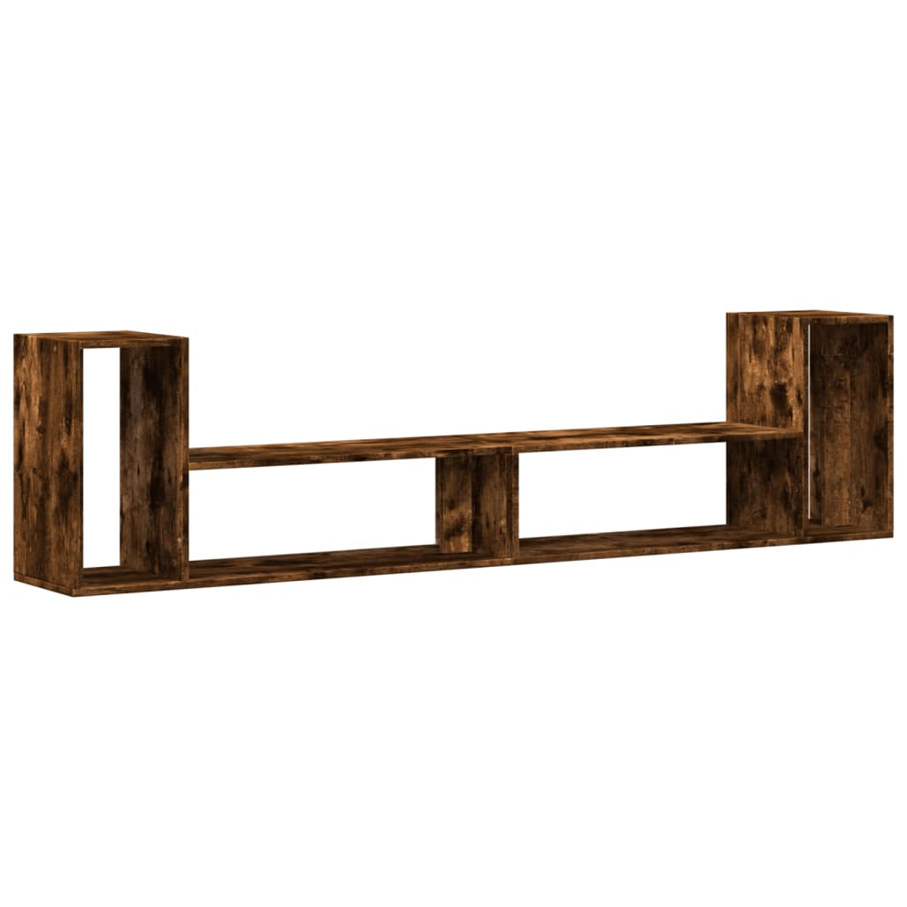 tv-borde 2 stk. 100x30x30 cm konstrueret træ røget egetræsfarve