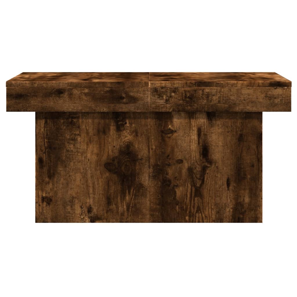 sofabord 80x55x40 cm konstrueret træ røget egetræsfarve