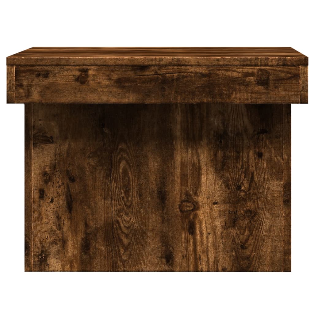 sofabord 80x55x40 cm konstrueret træ røget egetræsfarve