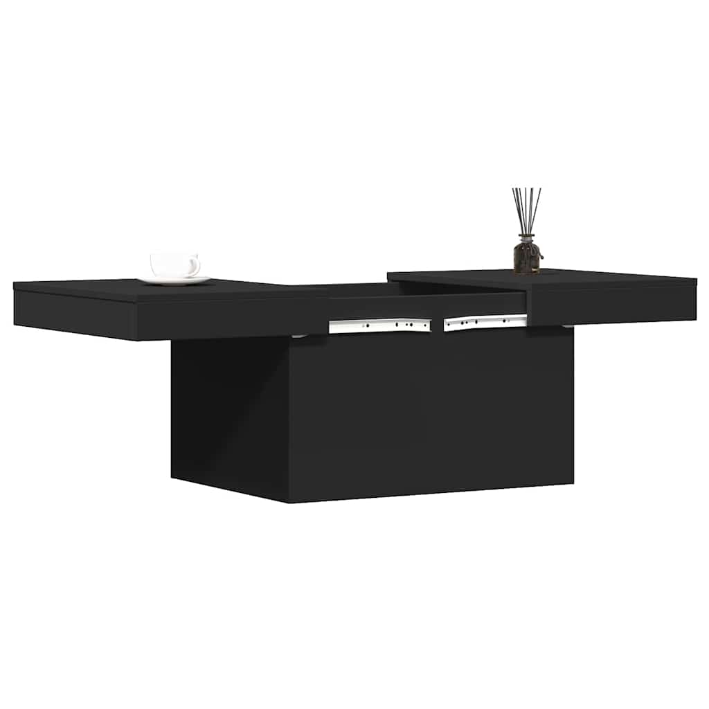 sofabord 100x55x40 cm konstrueret træ sort