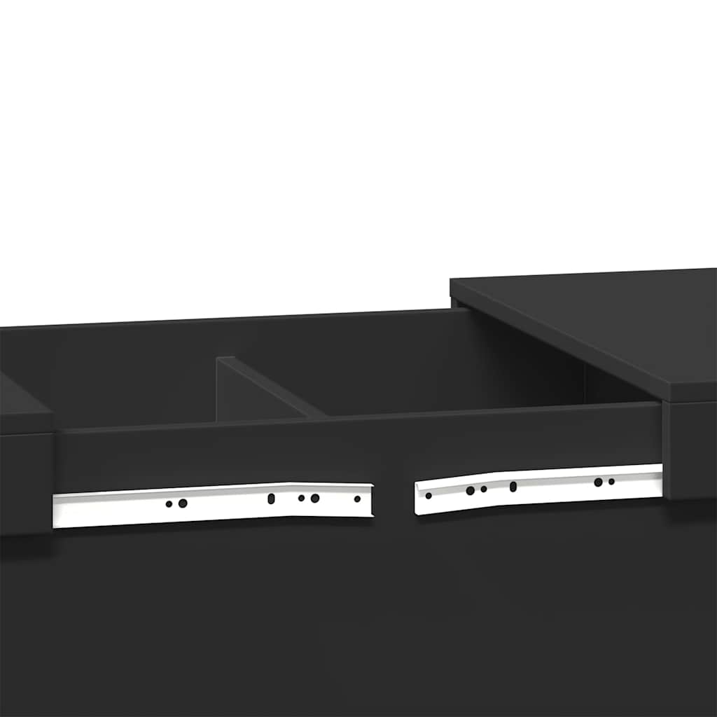 sofabord 100x55x40 cm konstrueret træ sort