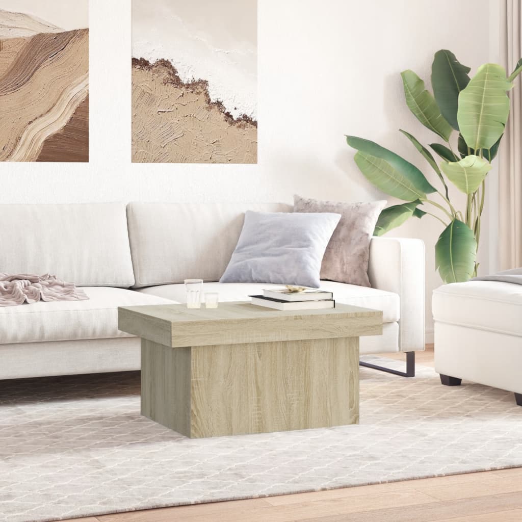 sofabord 100x55x40 cm konstrueret træ sonoma-eg