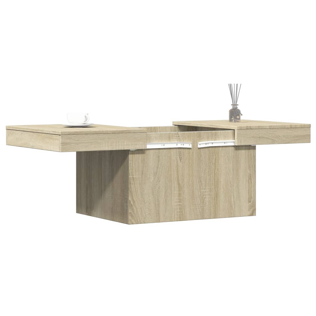 sofabord 100x55x40 cm konstrueret træ sonoma-eg