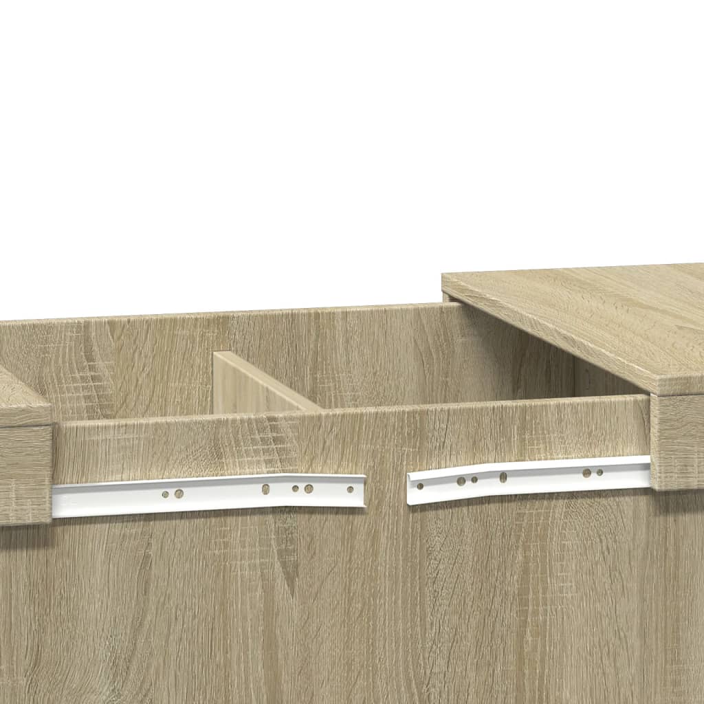 sofabord 100x55x40 cm konstrueret træ sonoma-eg