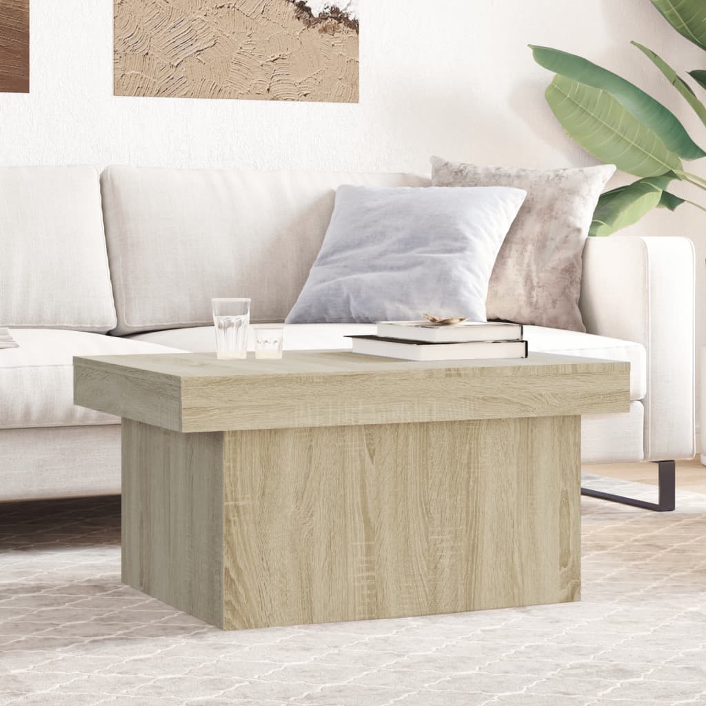 sofabord 100x55x40 cm konstrueret træ sonoma-eg