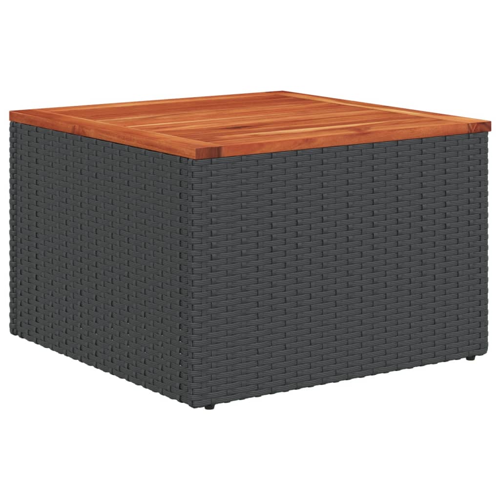 havesofasæt med 9 dele og hynder sort polyrattan