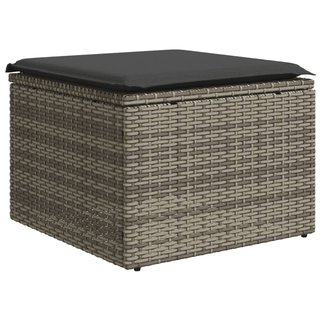 sofasæt til haven 12 dele med hynder polyrattan grå