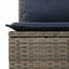 sofaesæt til haven 6 dele med hynder polyrattan grå