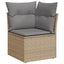 sofasæt til haven 10 dele med hynder polyrattan beige