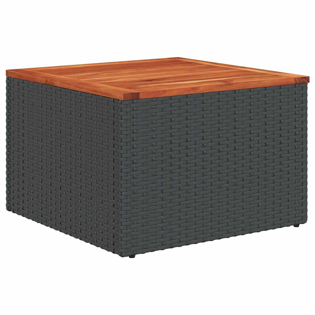 8-delt havesofasæt med hynder sort polyrattan