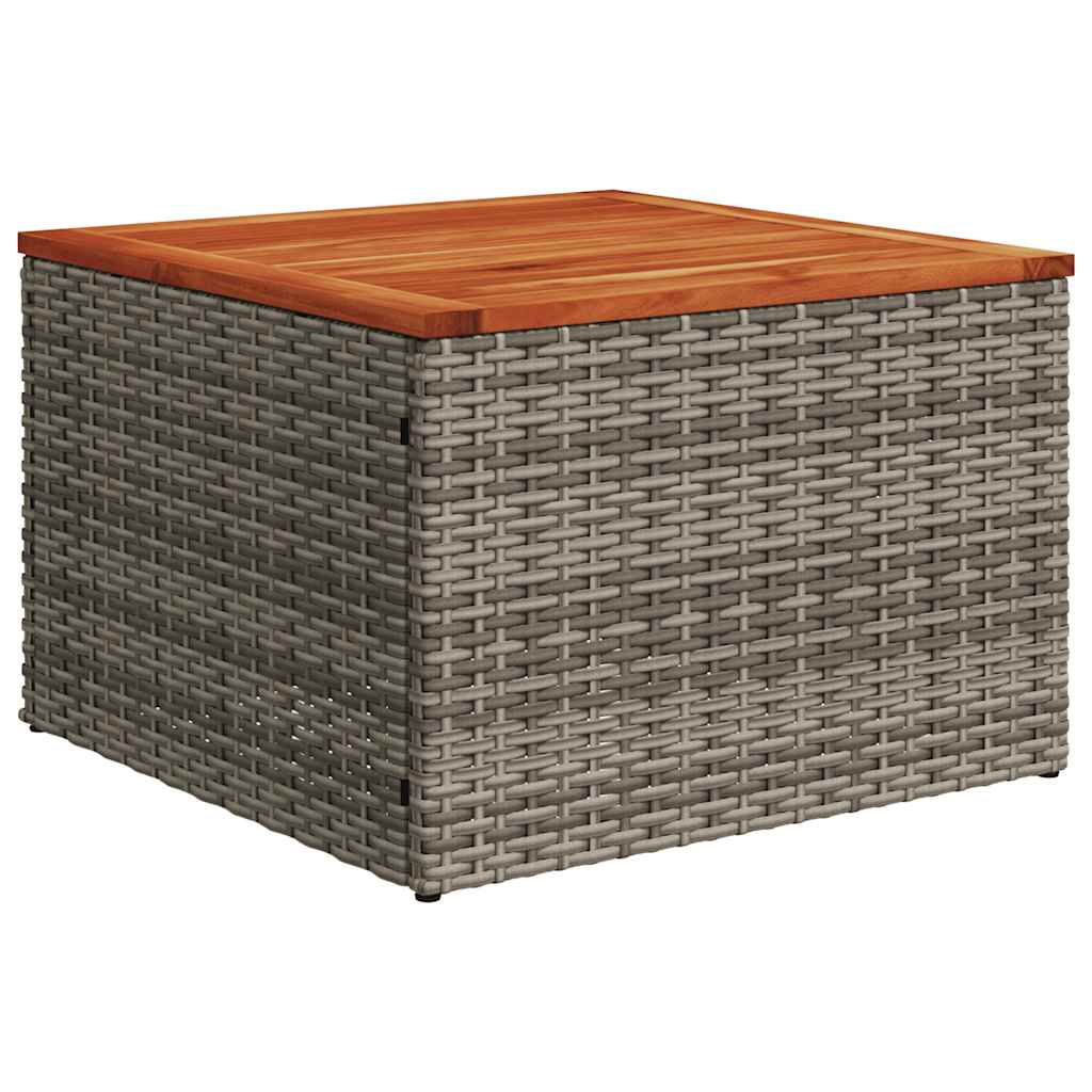 havesofasæt med 9 dele og hynder grå polyrattan