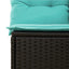 havesofasæt med 6 hynder sort polyrattan