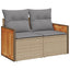 sofasæt til haven 10 dele med hynder polyrattan beige