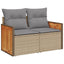 sofasæt til haven 10 dele med hynder polyrattan beige