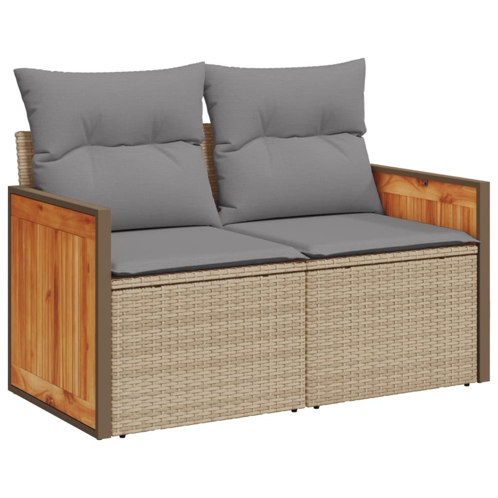 sofasæt til haven 13 dele med hynder polyrattan beige
