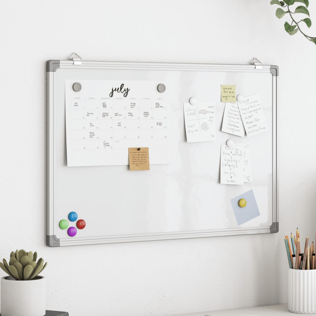 magnetisk whiteboard 40x30x1,7 cm aluminium