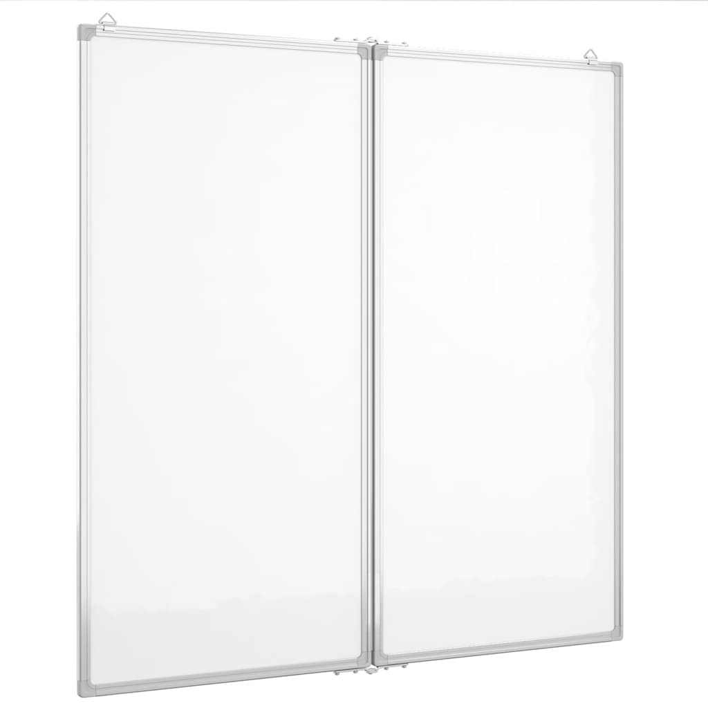 magnetisk whiteboard 80x80x1,7 cm foldbart aluminium