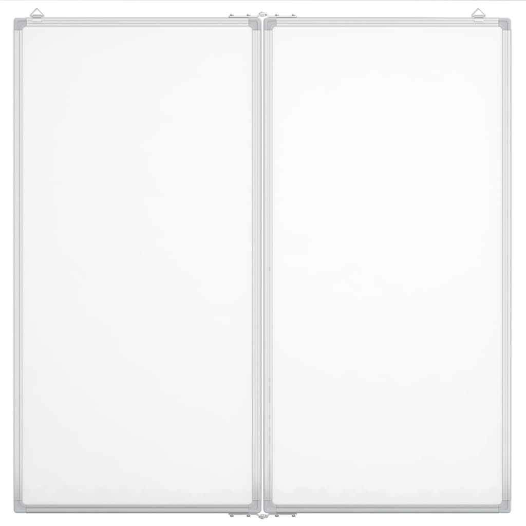 magnetisk whiteboard 80x80x1,7 cm foldbart aluminium