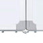 magnetisk whiteboard 80x80x1,7 cm foldbart aluminium