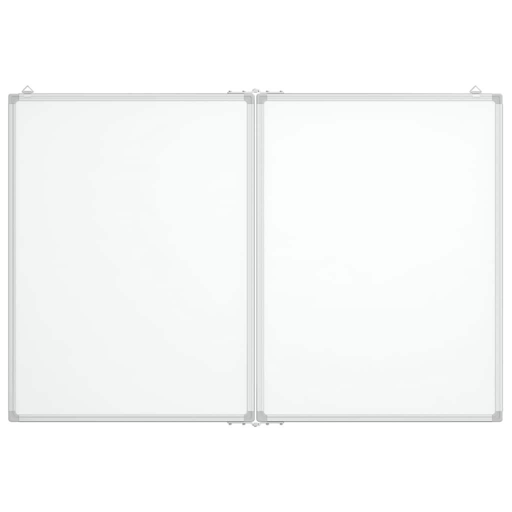 magnetisk whiteboard 100x80x1,7 cm foldbart aluminium