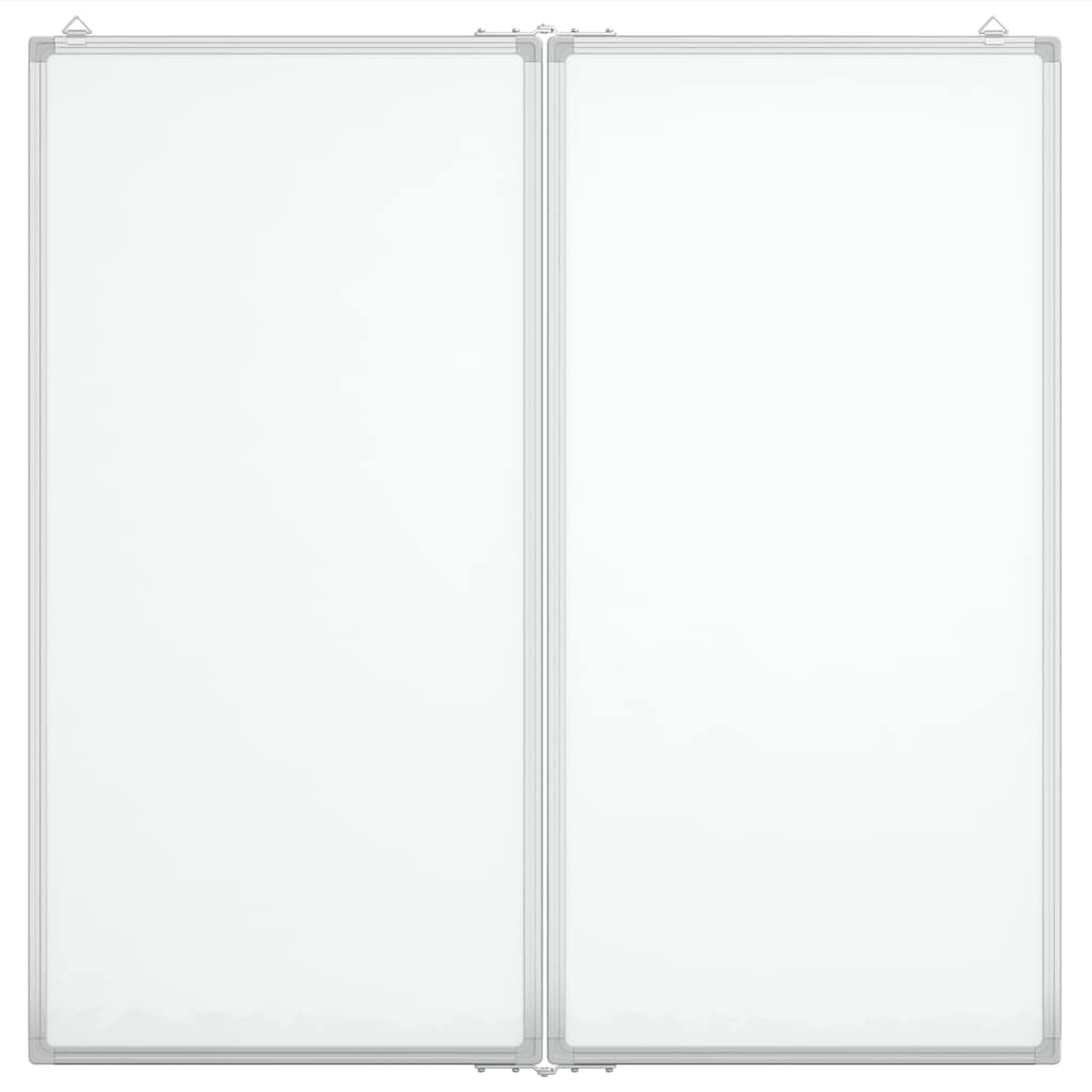 magnetisk whiteboard 100x100x1,7 cm foldbart aluminium