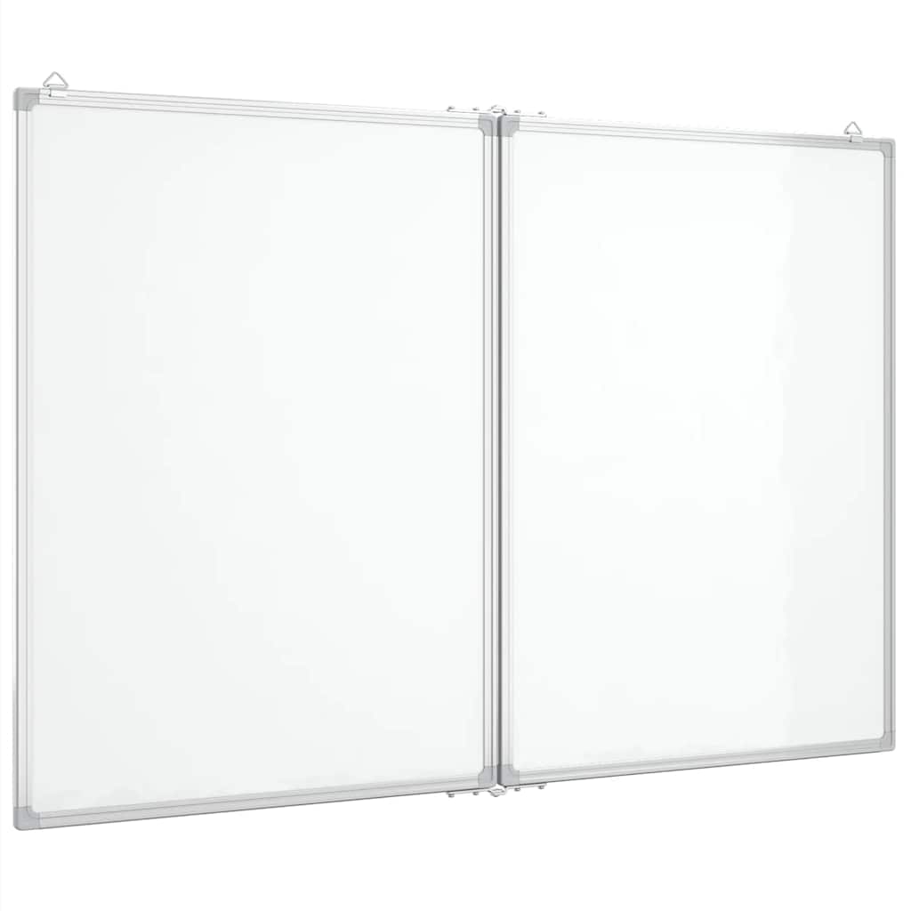magnetisk whiteboard 120x100x1,7 cm foldbart aluminium