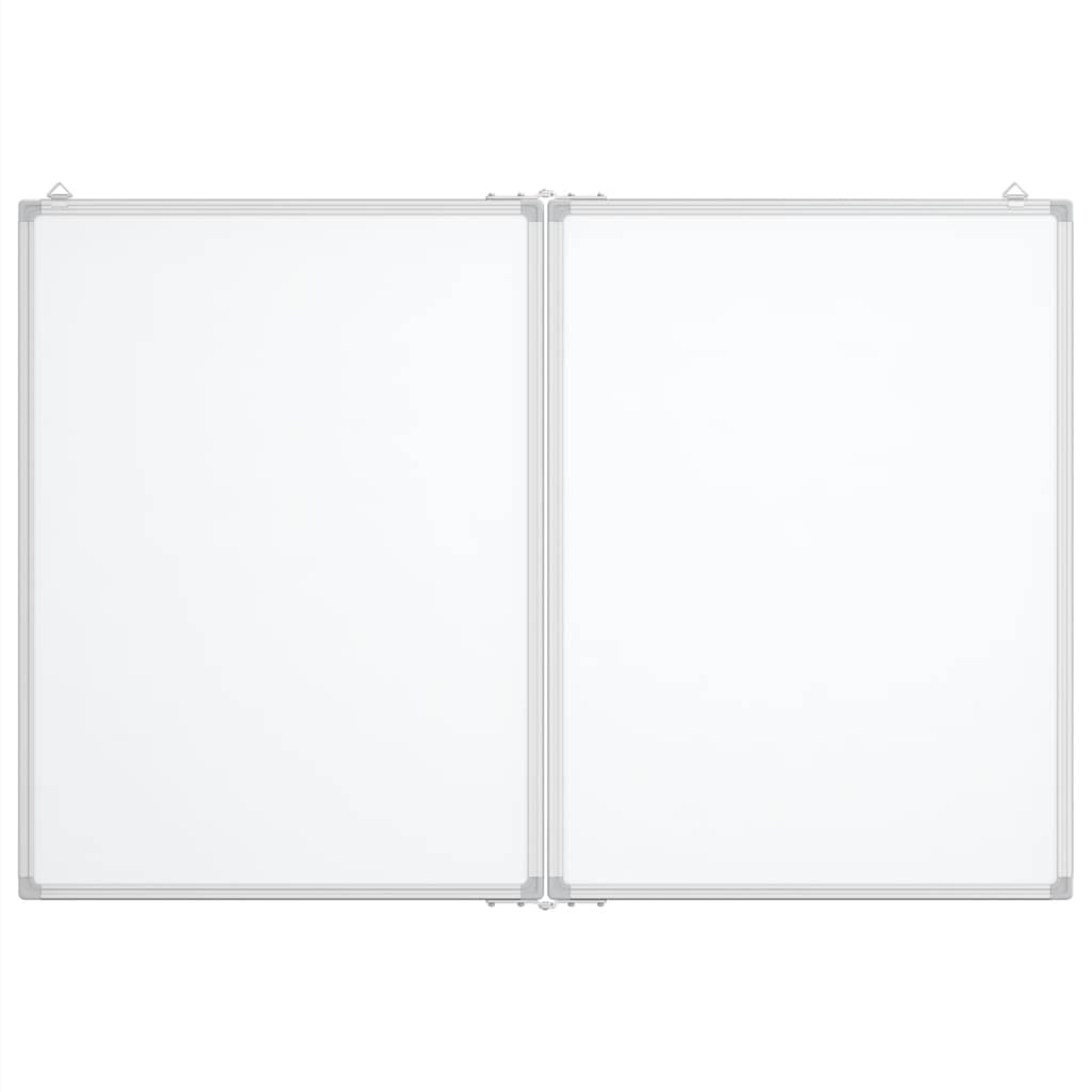 magnetisk whiteboard 120x100x1,7 cm foldbart aluminium
