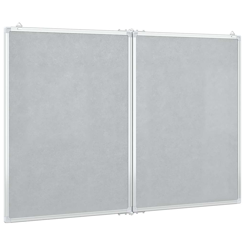 magnetisk whiteboard 120x100x1,7 cm foldbart aluminium