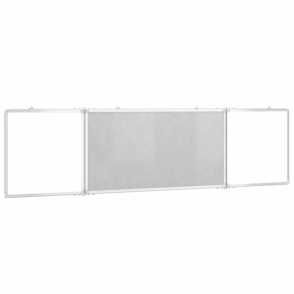 magnetisk whiteboard 160x40x1,7 cm foldbart aluminium