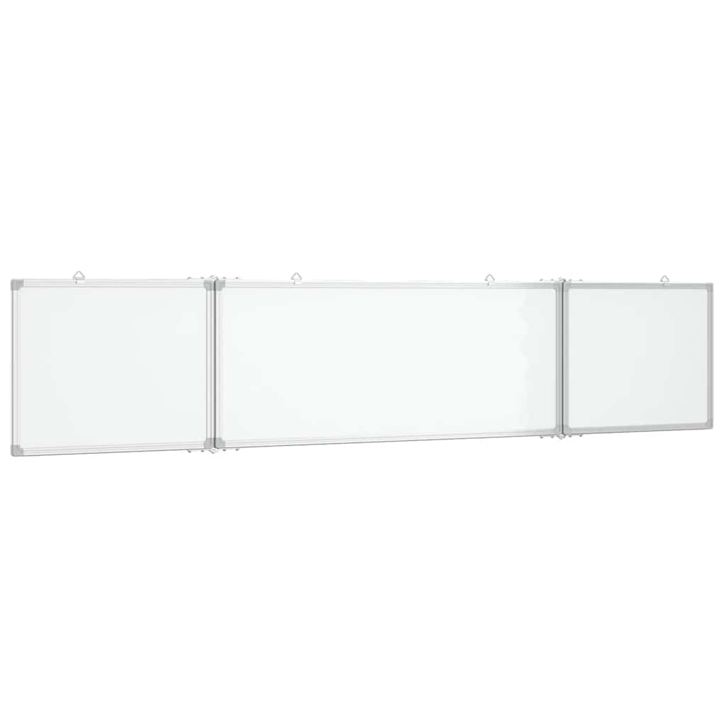 magnetisk whiteboard 200x40x1,7 cm foldbart aluminium