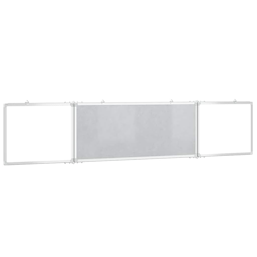 magnetisk whiteboard 200x40x1,7 cm foldbart aluminium