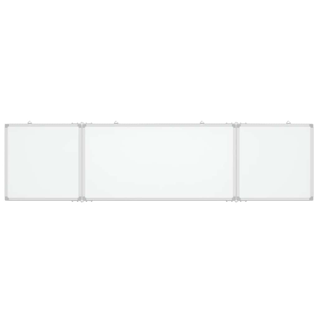 magnetisk whiteboard 200x50x1,7 cm foldbart aluminium