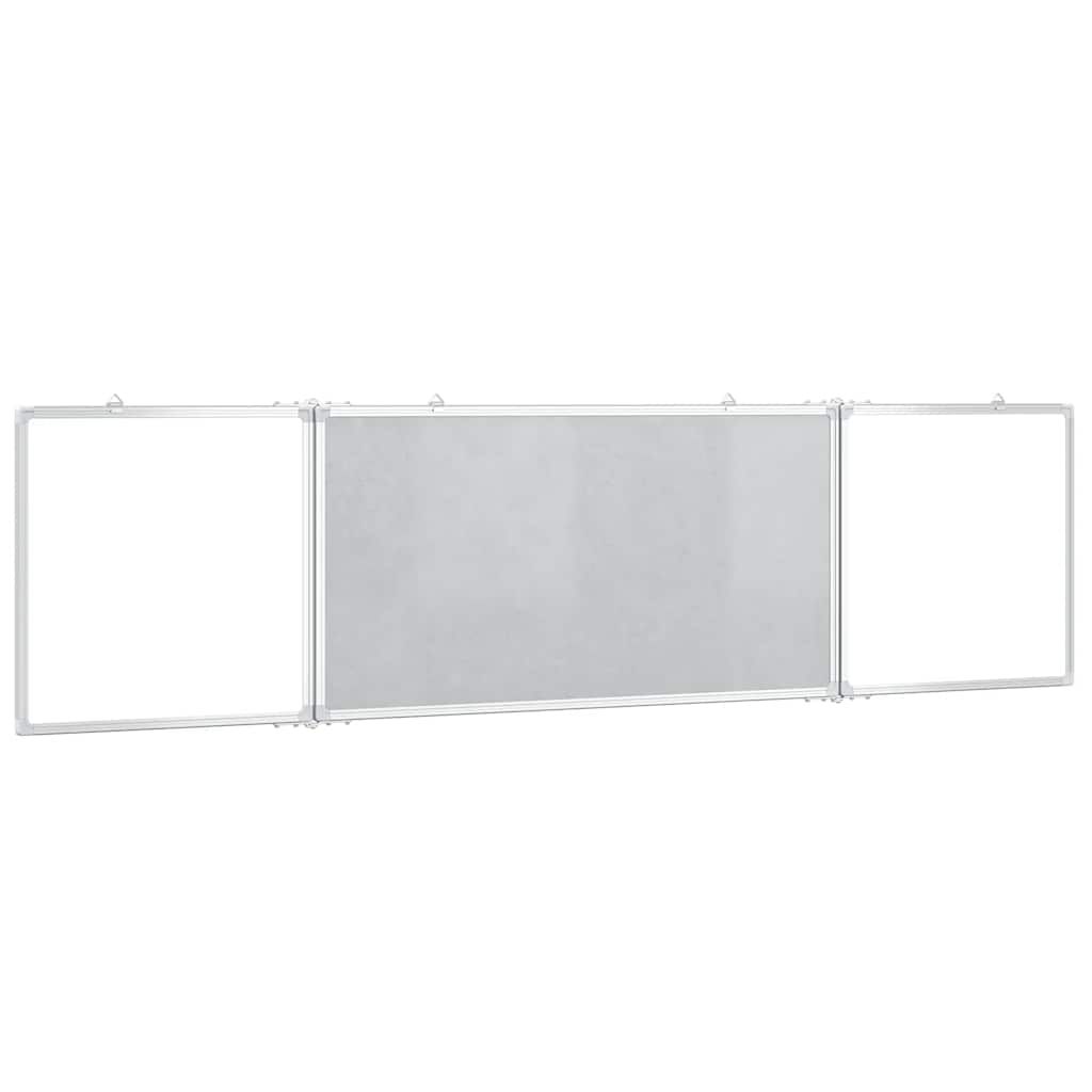 magnetisk whiteboard 200x50x1,7 cm foldbart aluminium