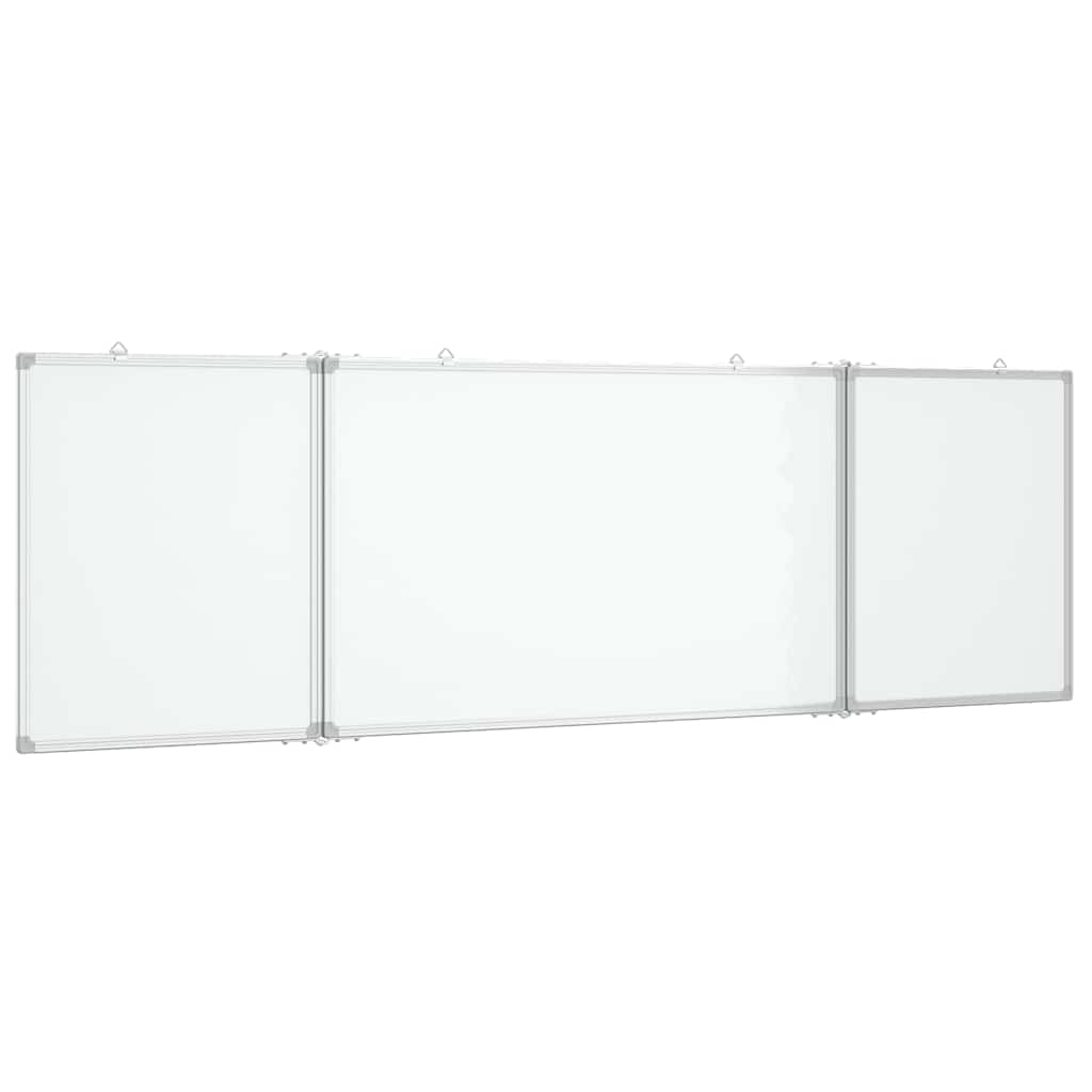 magnetisk whiteboard 200x60x1,7 cm foldbart aluminium