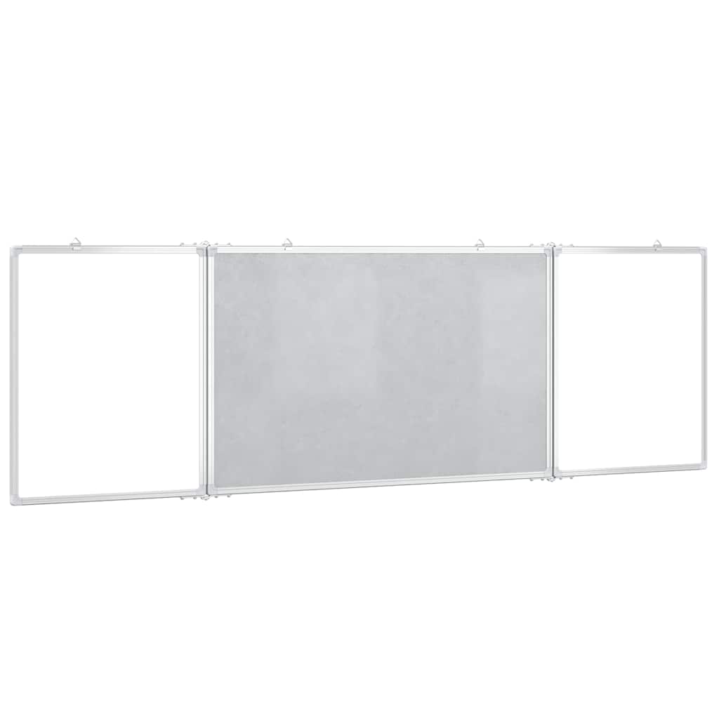 magnetisk whiteboard 200x60x1,7 cm foldbart aluminium