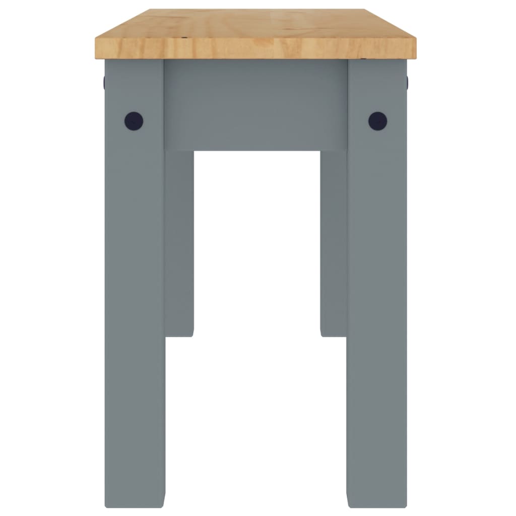 spisebordsbænk PANAMA 105x30x45 cm massivt fyrretræ grå