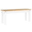 spisebordsbænk PANAMA 105x30x45 cm massivt fyrretræ hvid