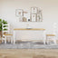 spisebord Corona 160x80x75 cm massivt fyrretræ hvid